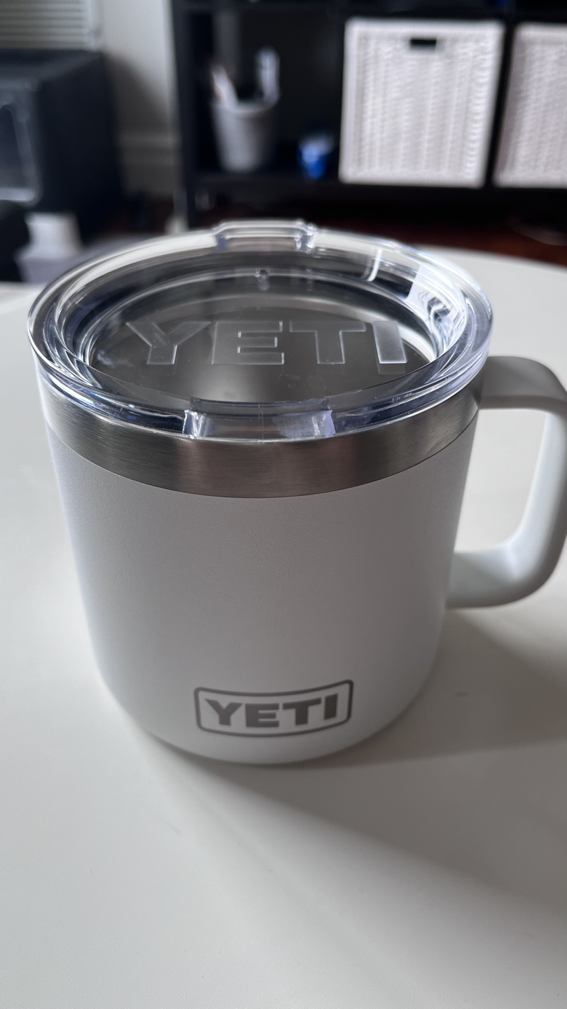 White Yeti rambler mug thumbnail