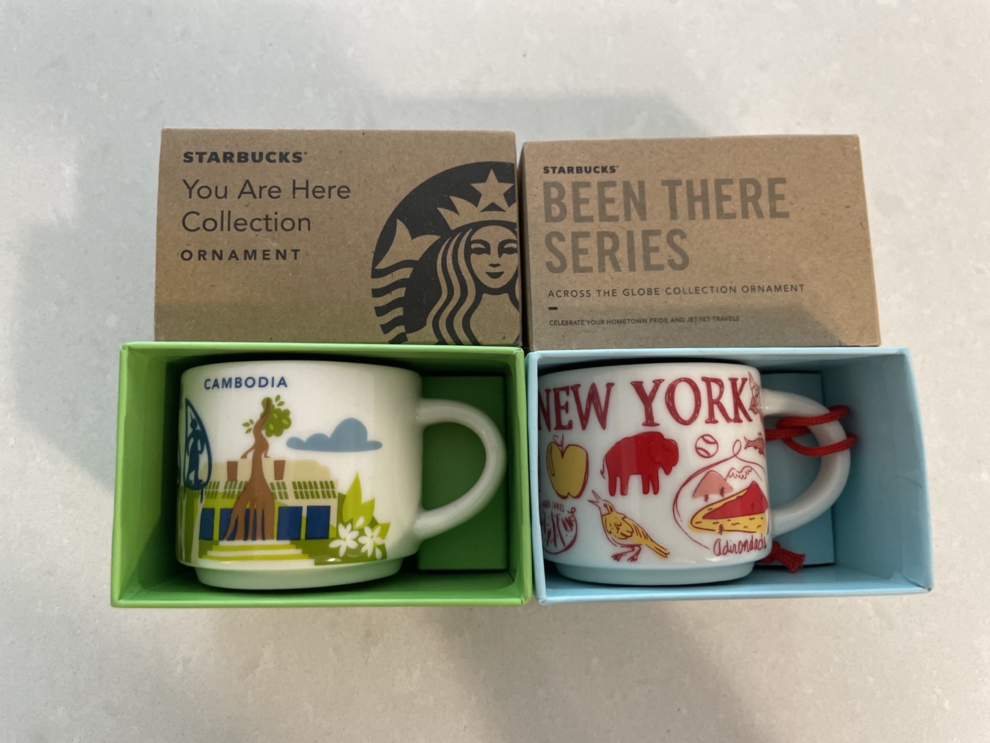 Starbucks Ornament Collection - Cambodia & New York