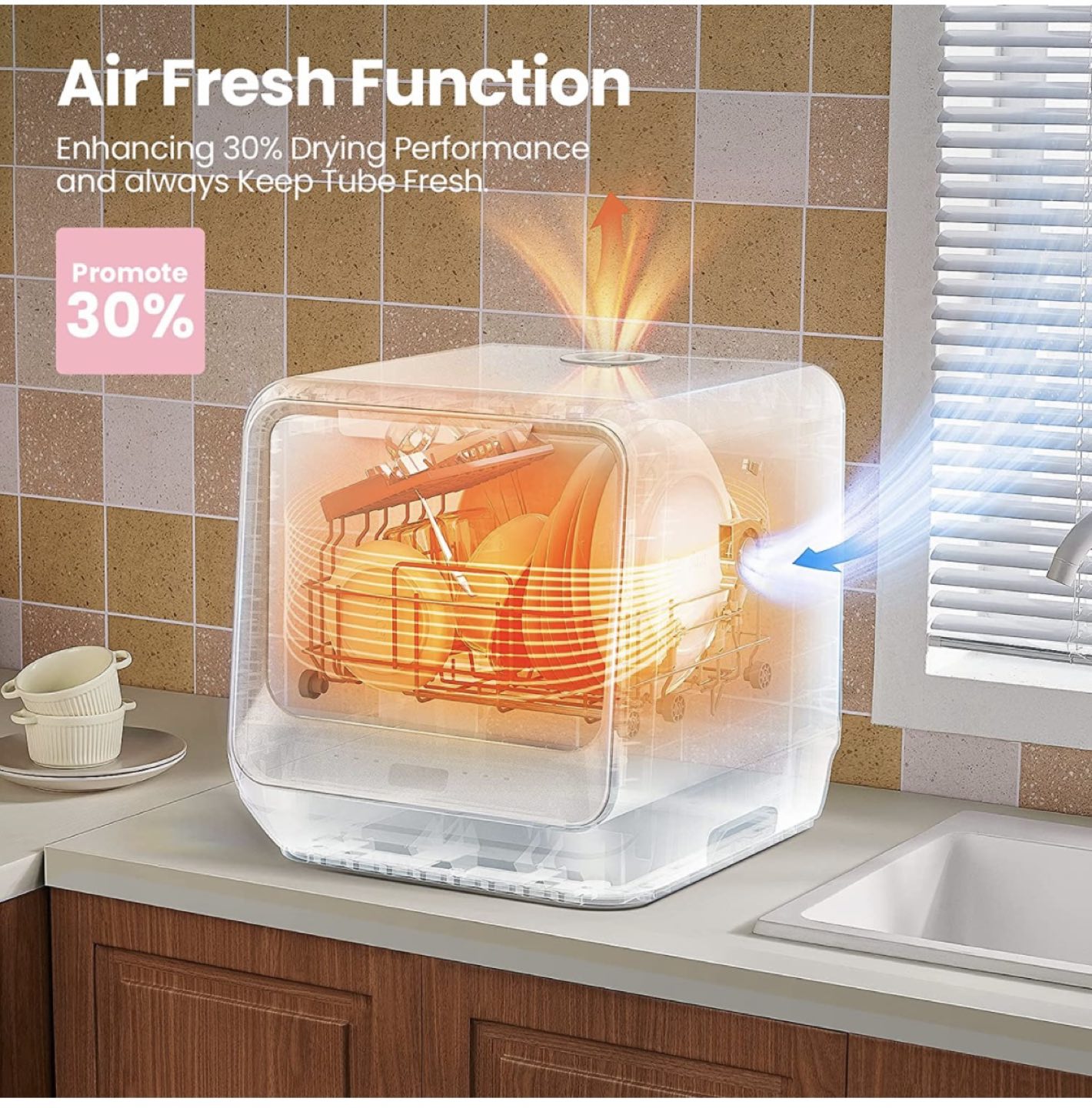 COMFEE' Countertop Dishwasher, Portable Dishwasher - photo 4