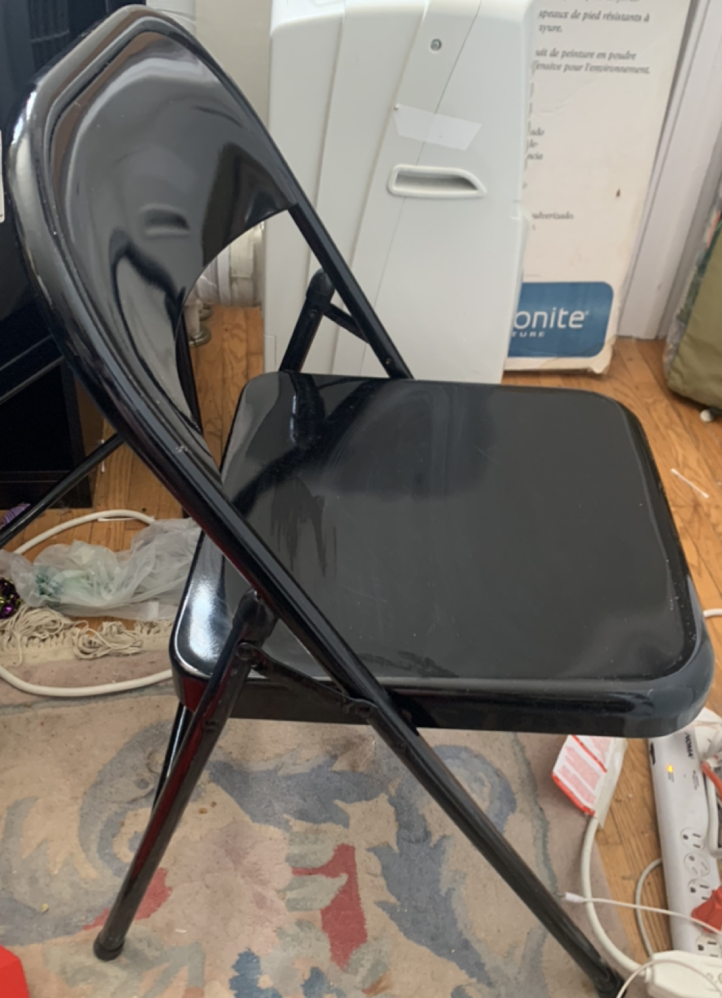 Black metal chairs - photo 2