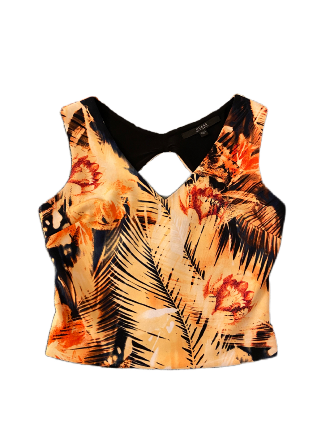 GUESS Floral Cropped Tank Top thumbnail