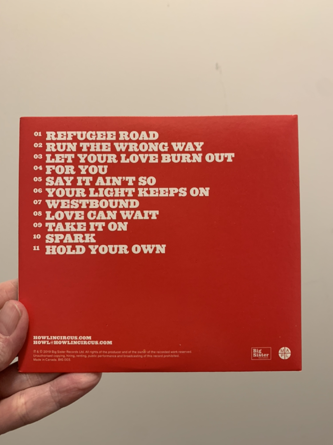 NEW: Howlin’ Circus “Run The Wrong Way” CD image indicator(2)