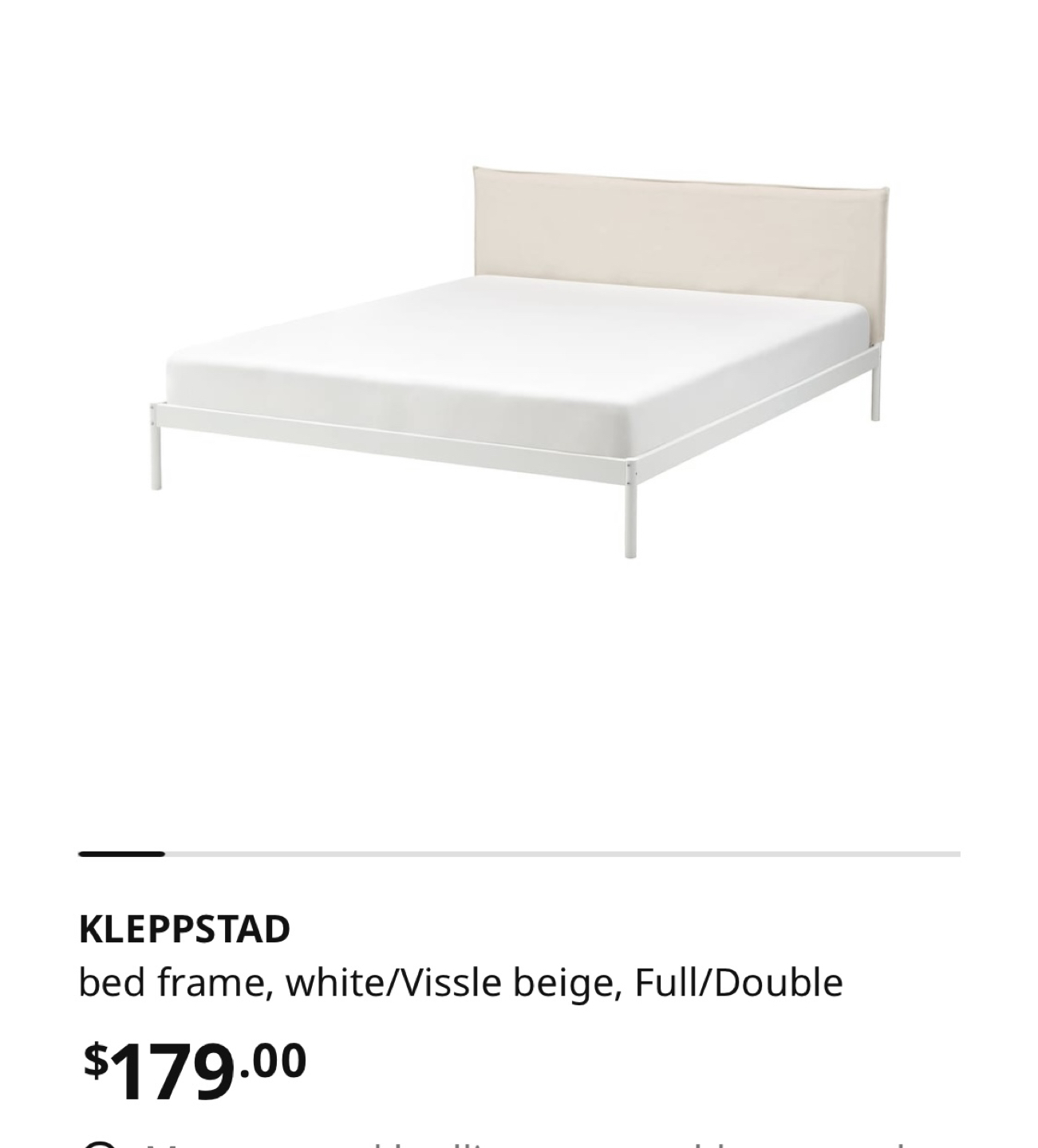 Full size bed frame and mattress - photo 2