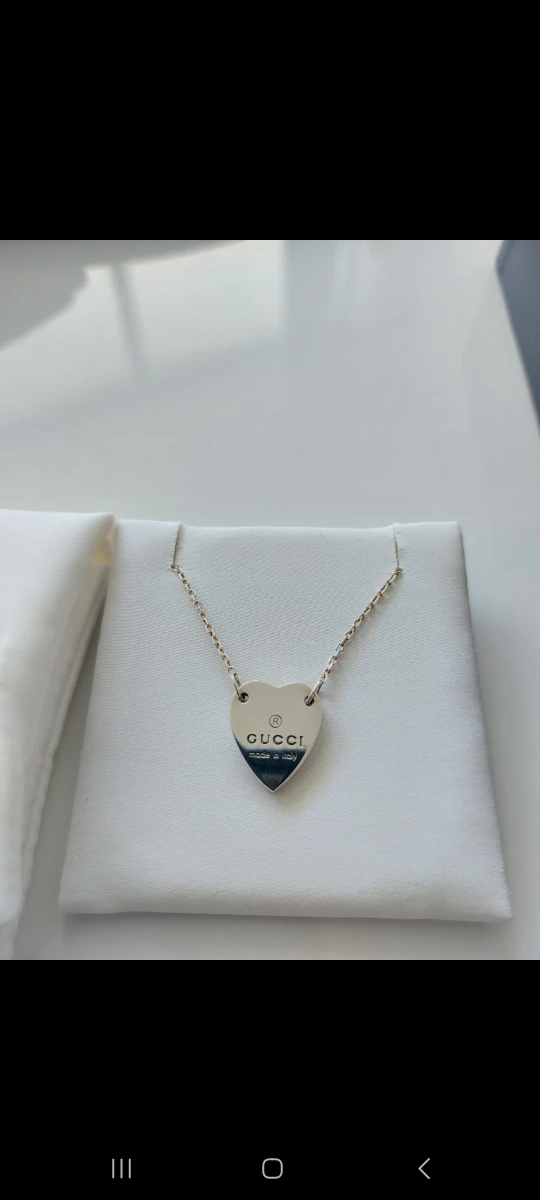 Gucci Silver Trademark bracelet with heart pendant - photo 2