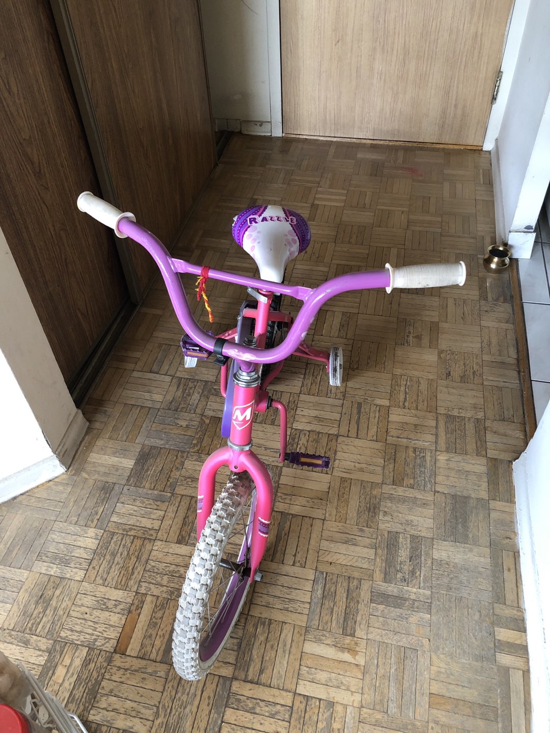 Urgent moving sale Girls Bike with Training Wheels (2-6years)