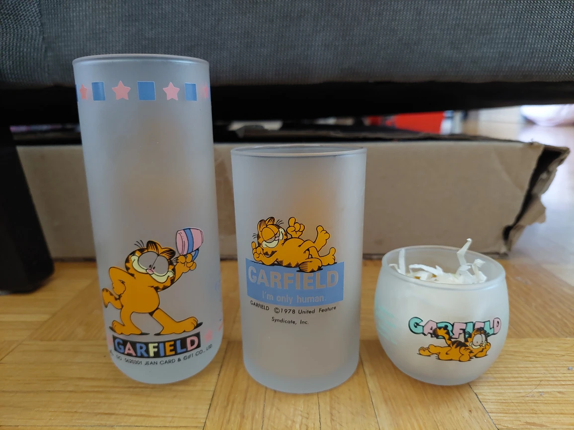 Vintage Garfield 1978 Jim Davis Frosted Glass Cup - photo 2