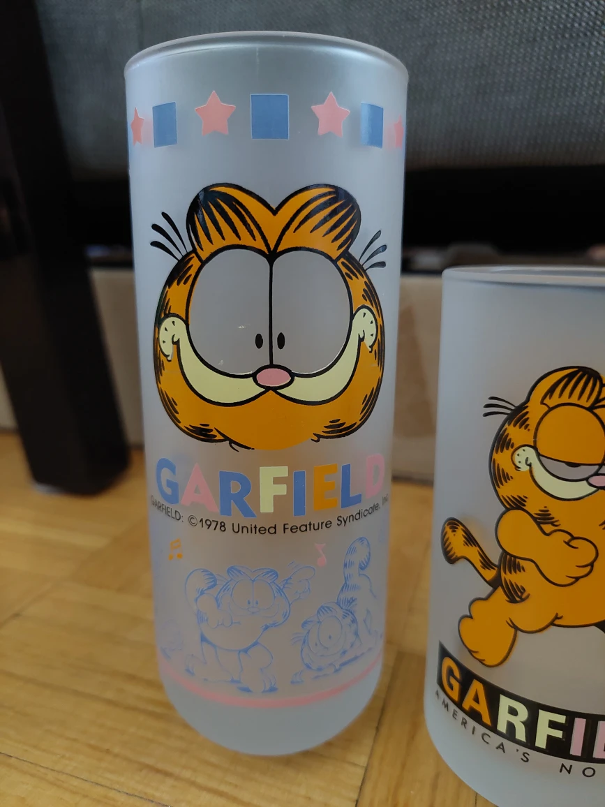 Vintage Garfield 1978 Jim Davis Frosted Glass Cup - photo 3