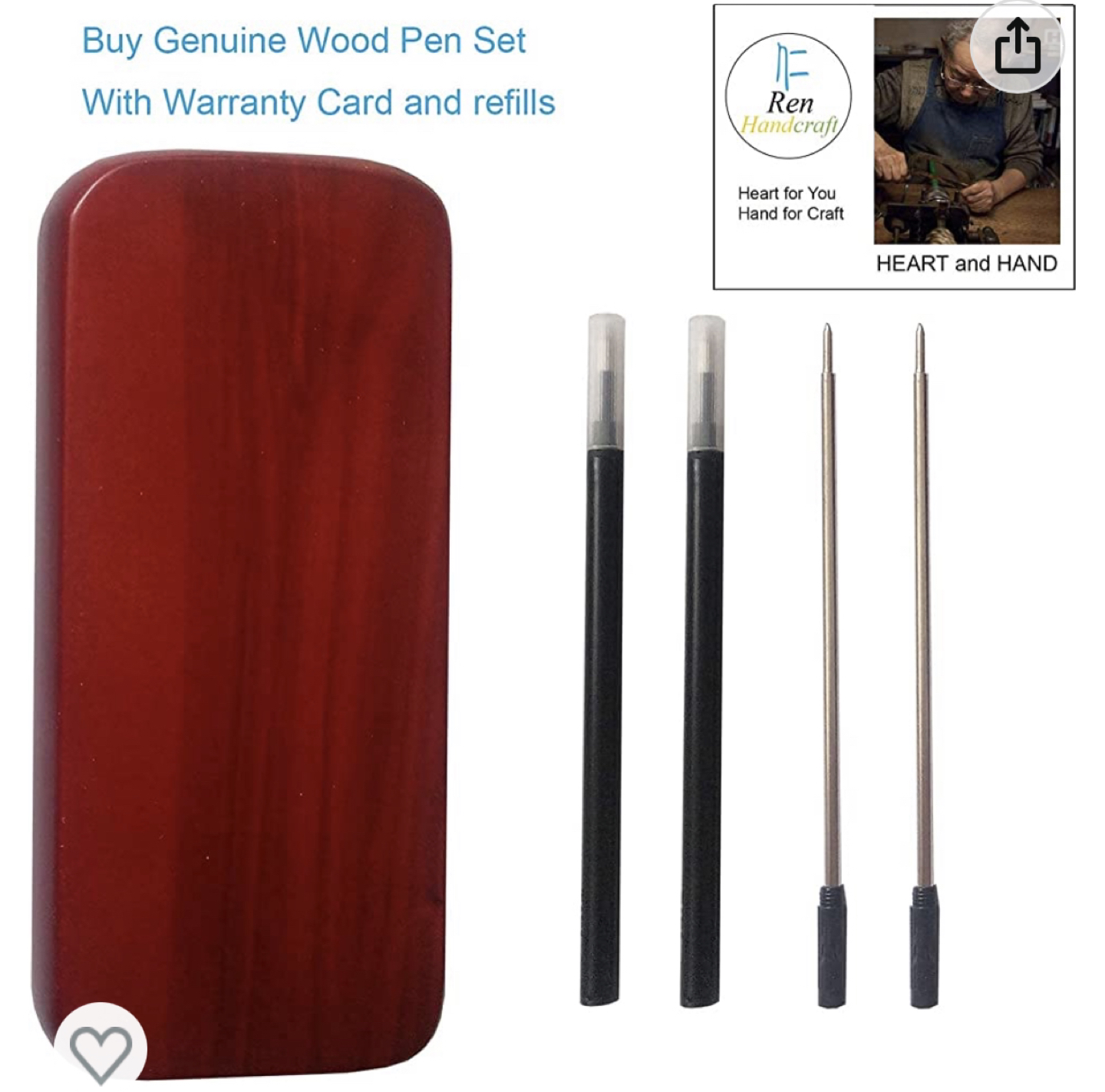 3 pieces wooden pen set - photo 2
