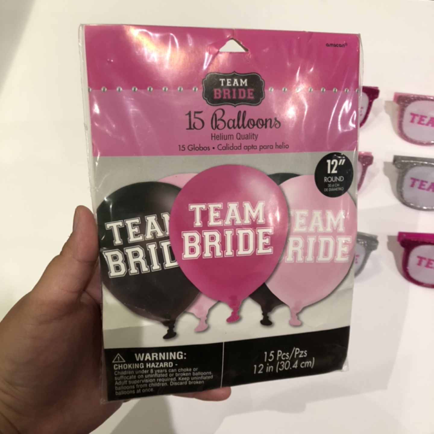 Bridal Shower Balloons & Glasses | Sold as Set