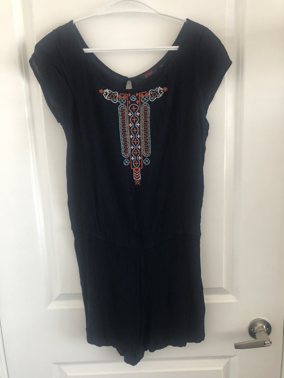Romper with embroidery design
