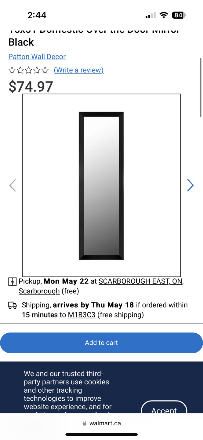 Brand-NEW Sturdy Black Framed Mirror in perfect condition - photo 2