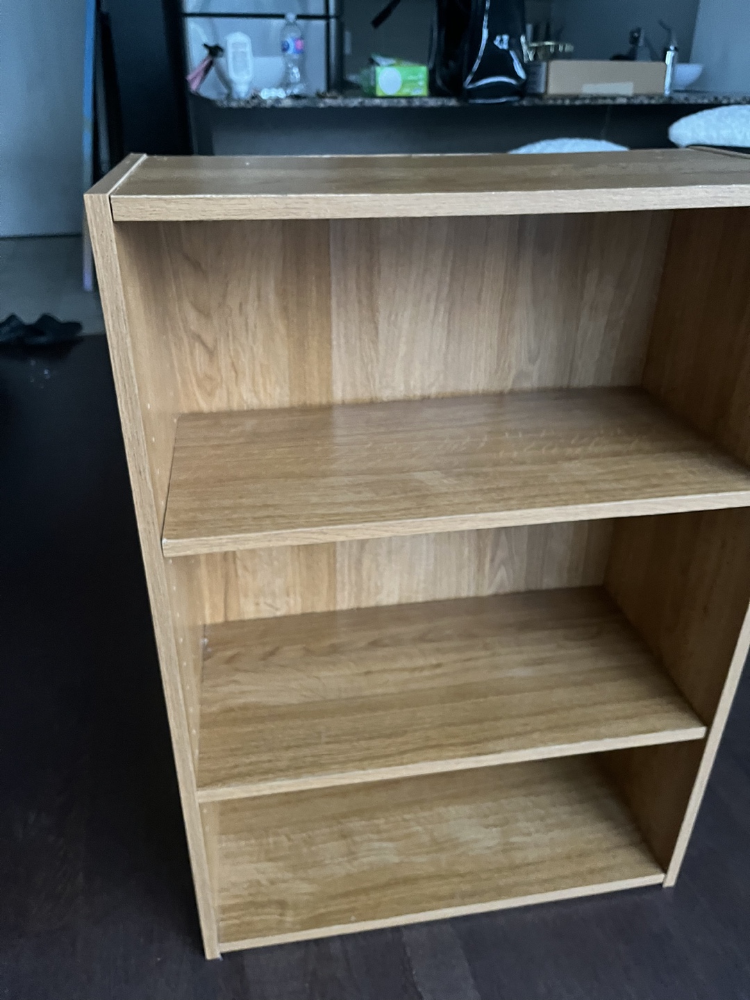Wooden storage shelf