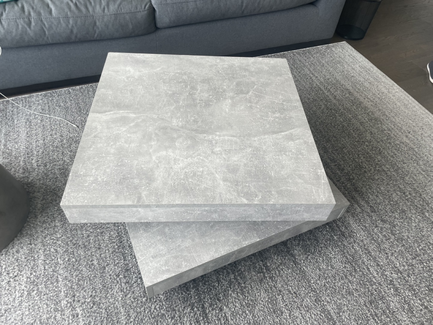 Rotating Gray Coffee Table