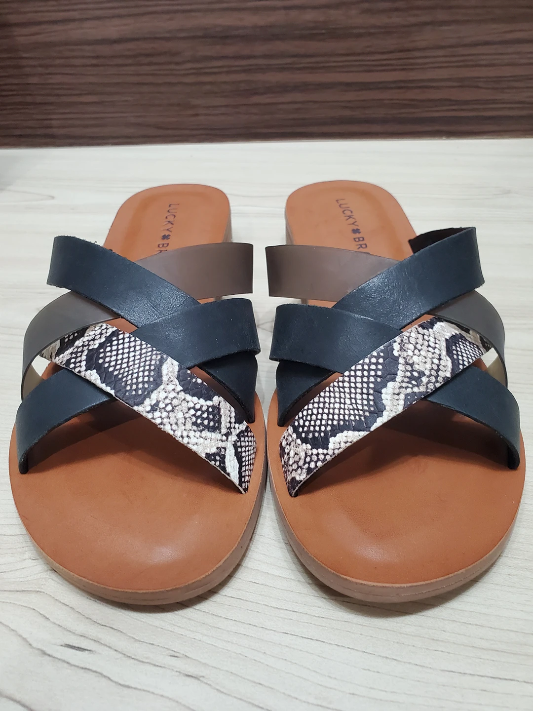 LADIES LUCKY BRAND SANDALS BLACK/SMOKE 6M - photo 2