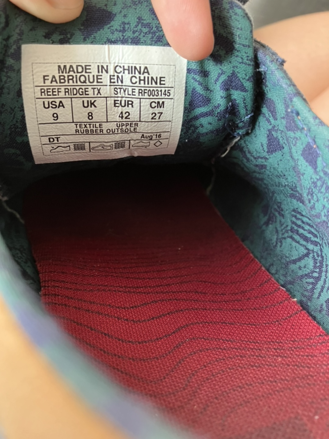 Reef size US 9 (UK 8) blue-brown shoes #freecycle - photo 3