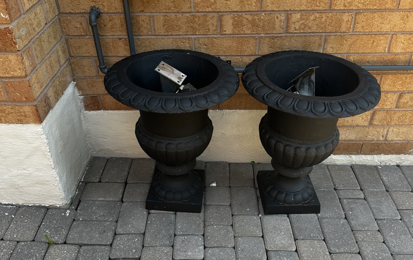 Cast iron urns