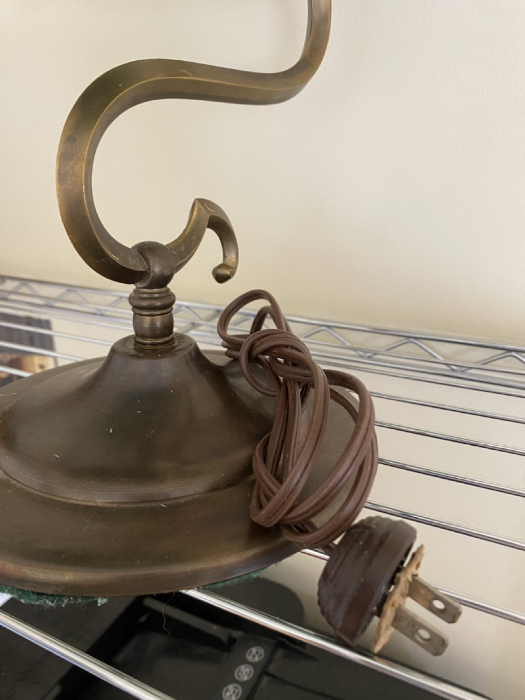 Vintage Brass Bankers Lamp - photo 3