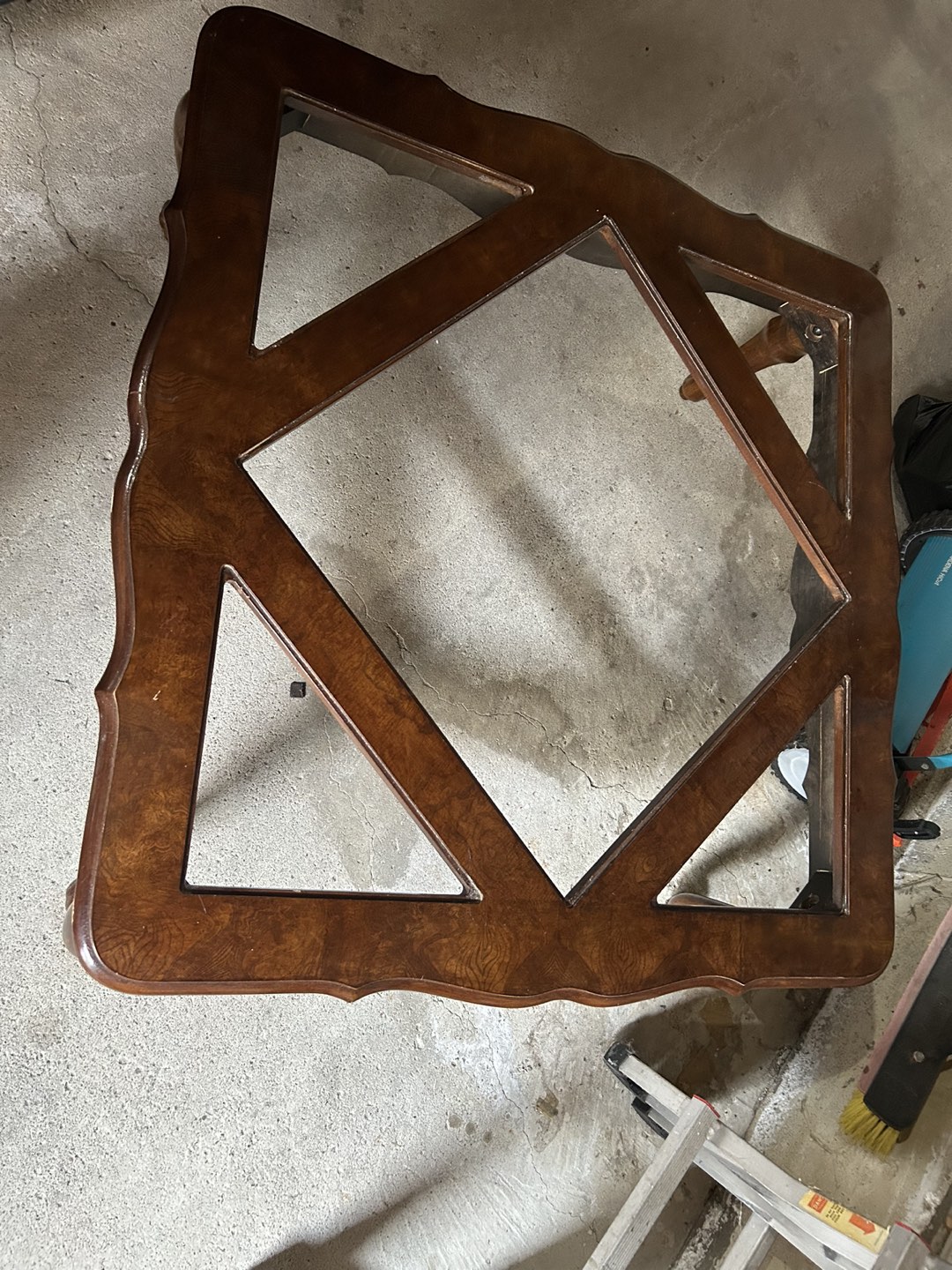 Coffee table without glass top