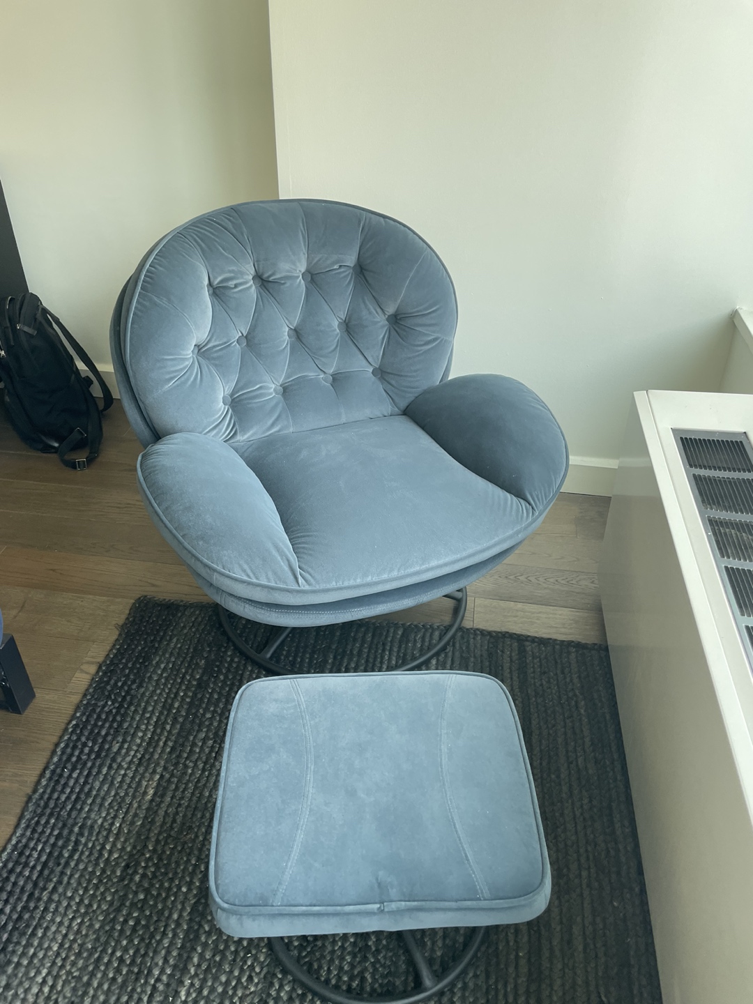 Gray Swivel Accent Chair