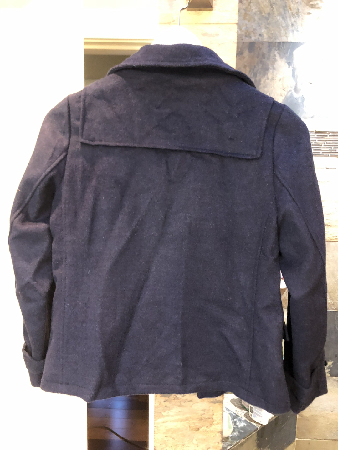 Navy Child’s Wool Duffle Jacket - photo 3