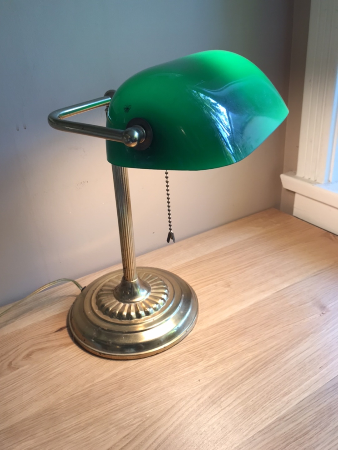 Vintage green task lamp