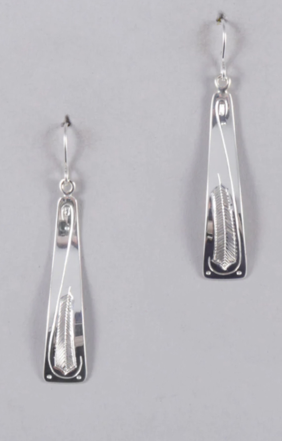 Handmade silver earrings thumbnail