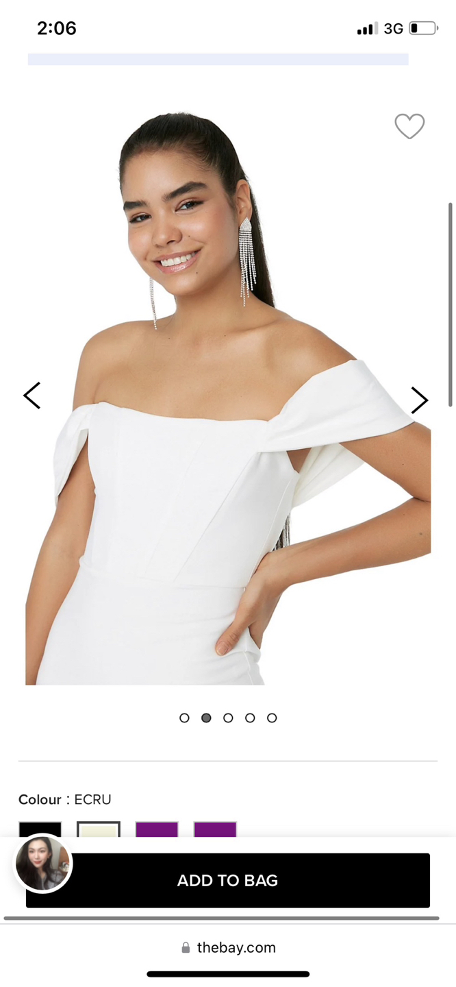 Brand new Bardot corset off the shoulder dress image indicator(3)