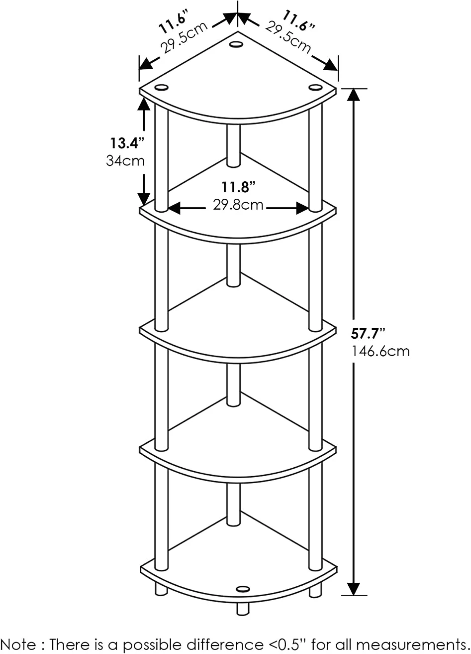 5 Tier Corner Display Rack Multipurpose Shelving Unit - photo 3