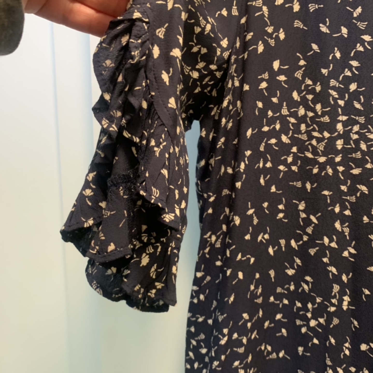 Ganni Navy Maxi Dress Sz 38 image indicator(3)