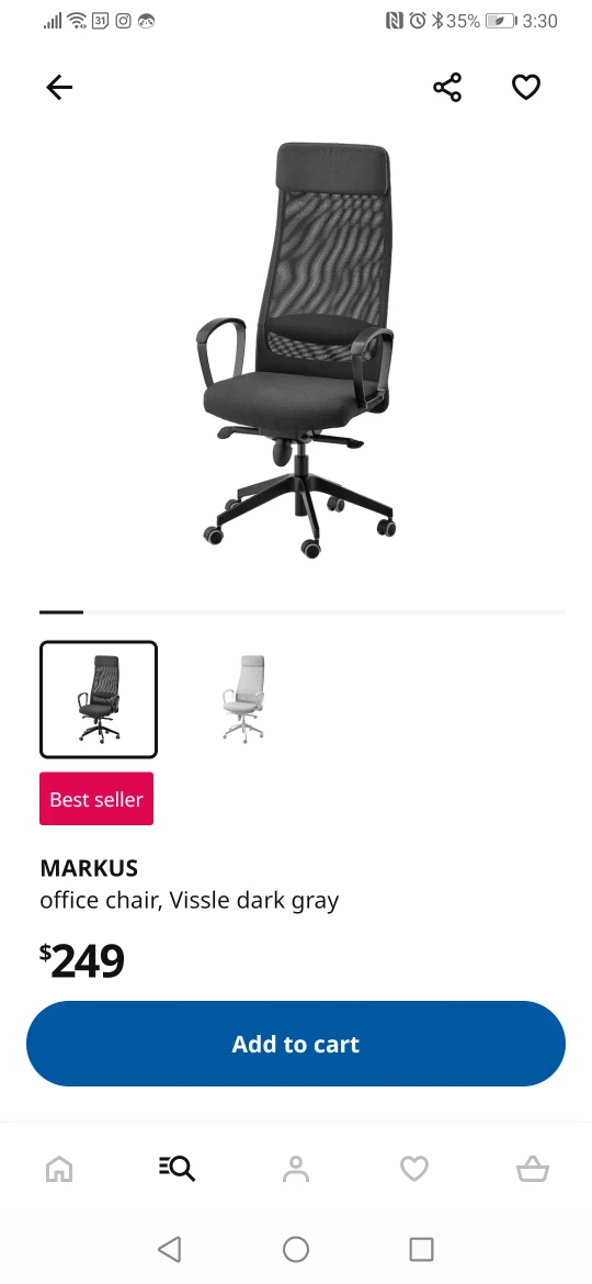 Ergonomic Office Chair / Markus IKEA image indicator(8)