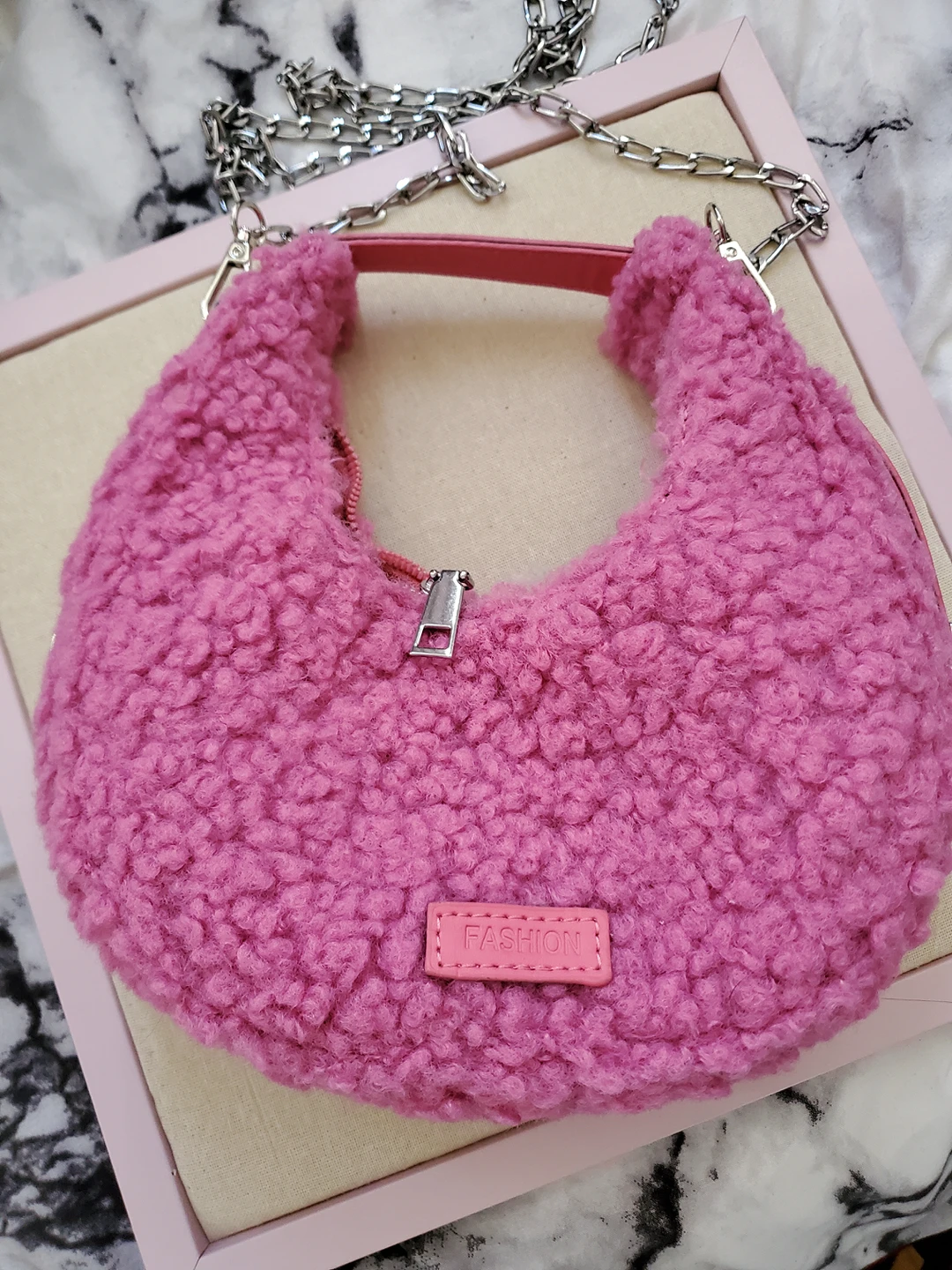 FUZZI CHAIN HOBO PURSE thumbnail