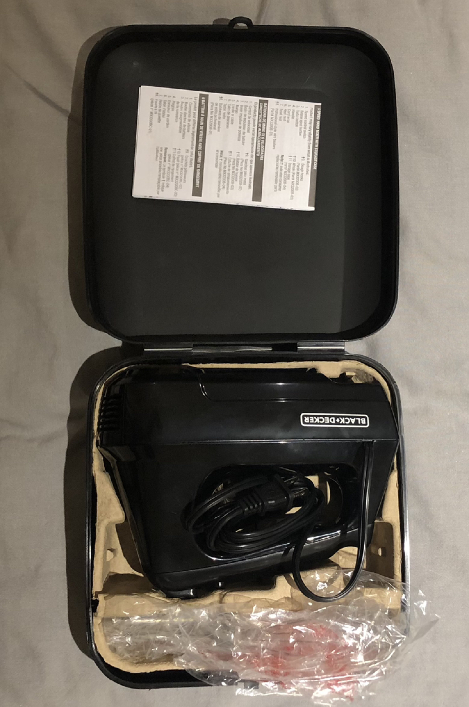 Black and Decker hand mixer with storage case and box - photo 2