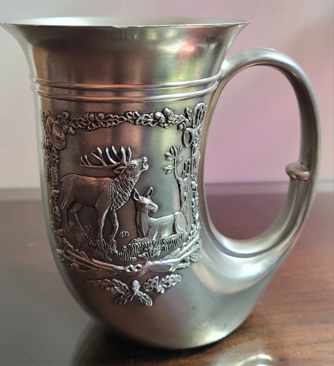 German vintage pewter drinking horn - photo 2