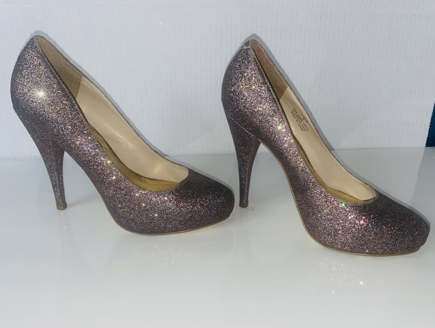 Steve Madden Caryssa Glitter Pump Stiletto Heels thumbnail