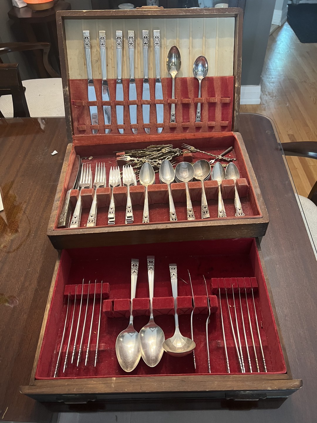 Antique Cutlery Set - Silver plated