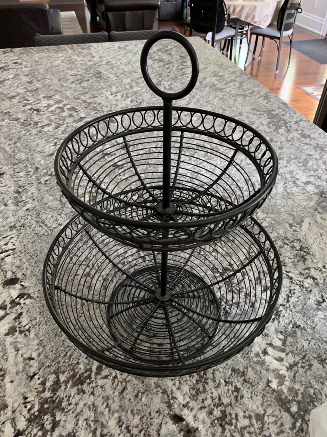Black 2 tier fruit holder