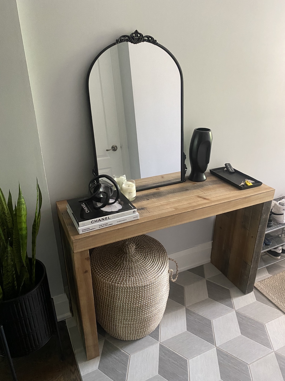 Wood Console Table - photo 3