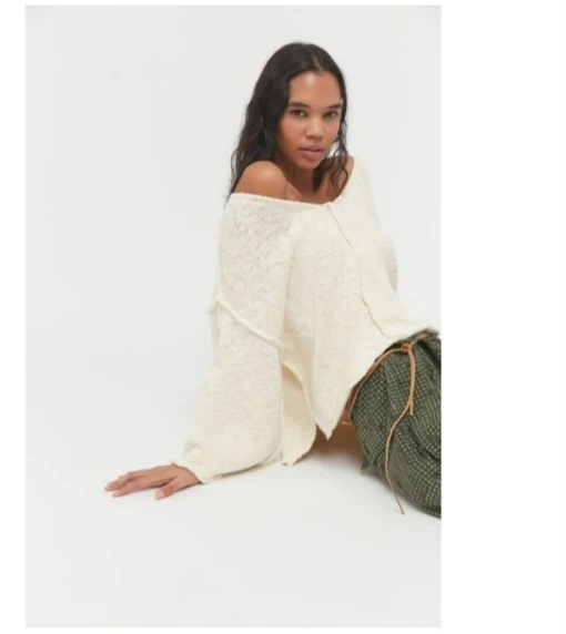 Urban outfitters off the shoulder sweater thumbnail