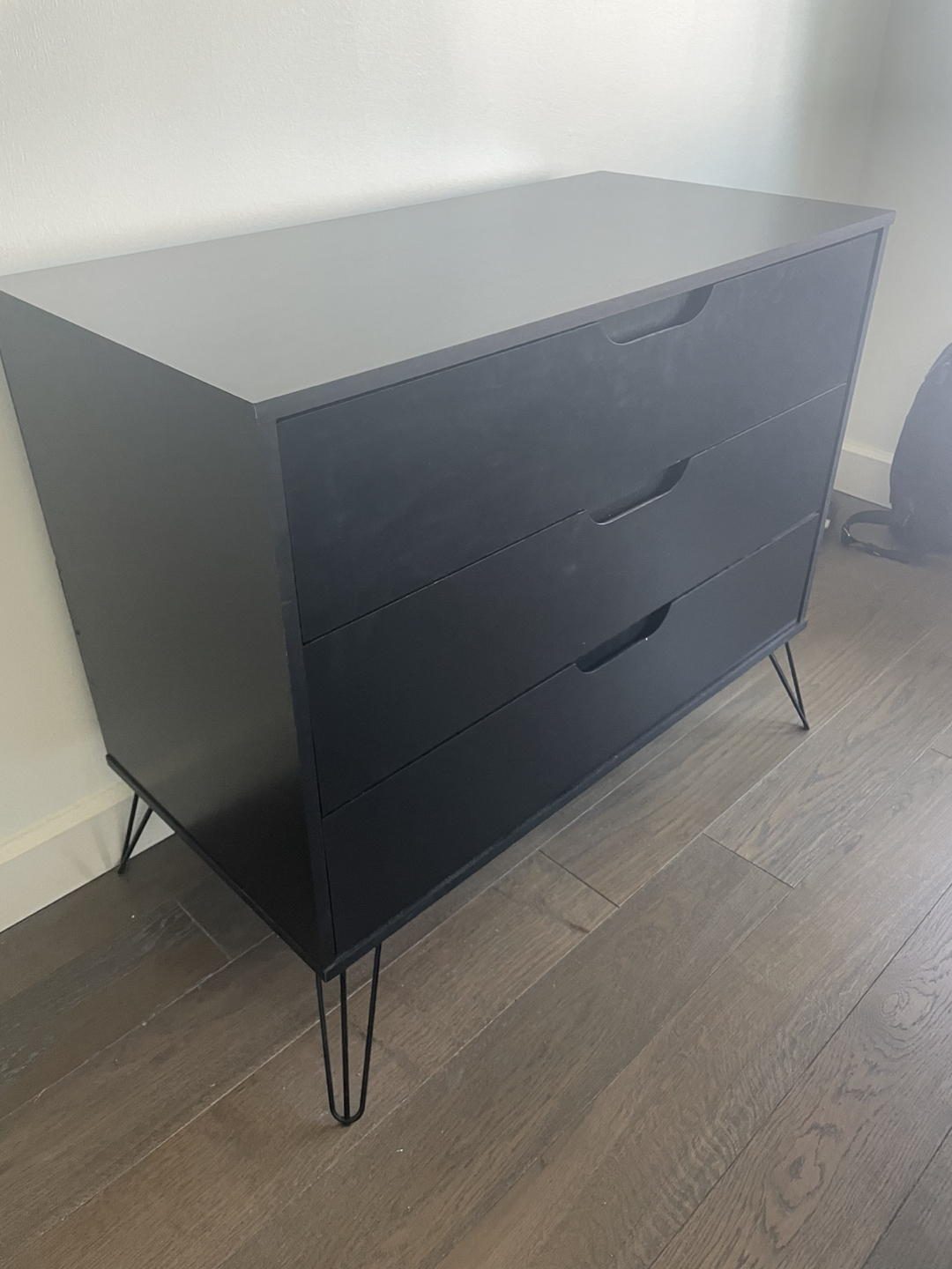 Black 3 Drawer Chest - photo 3