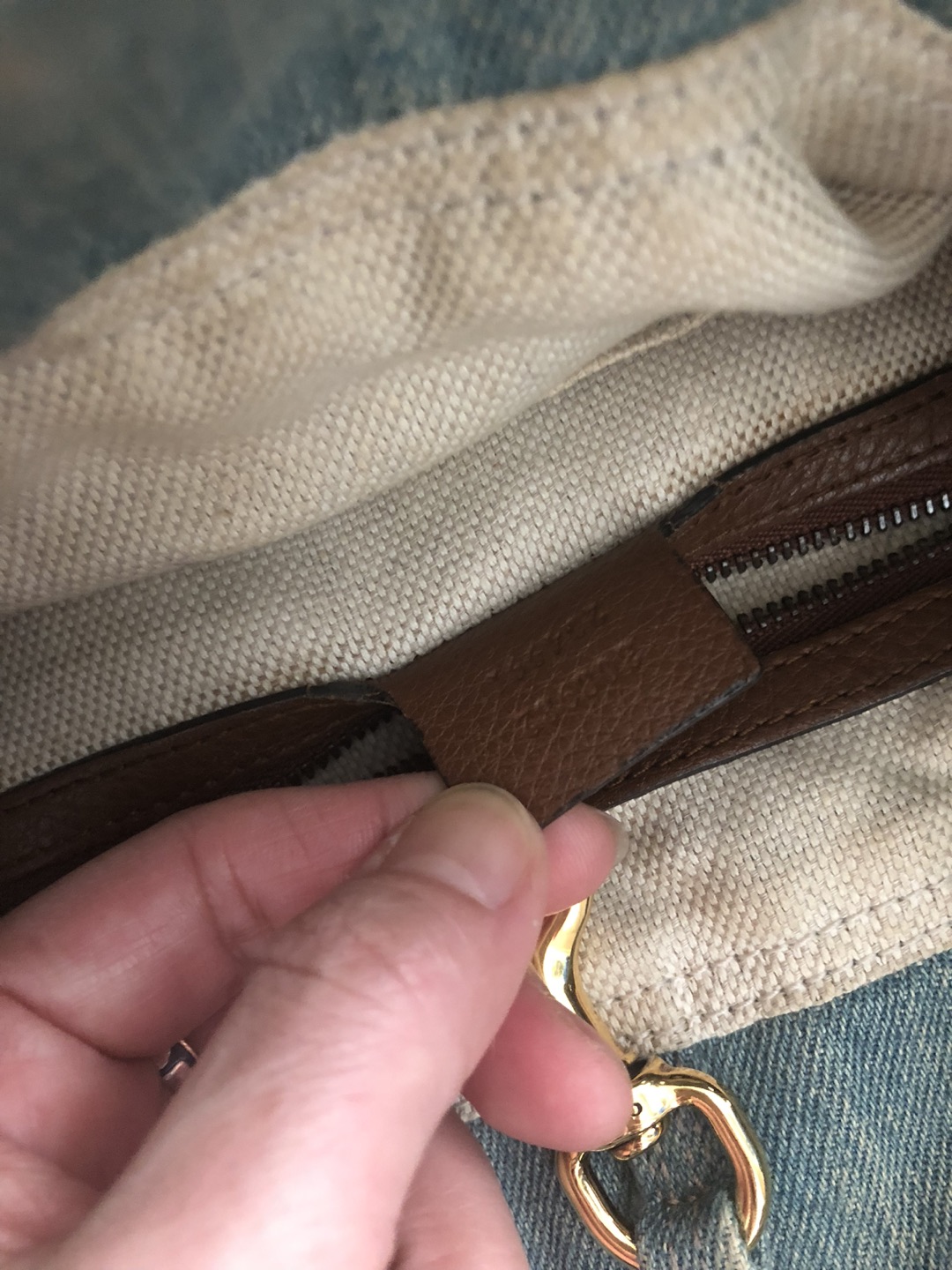 Authentic Gucci soho denim bag - photo 3