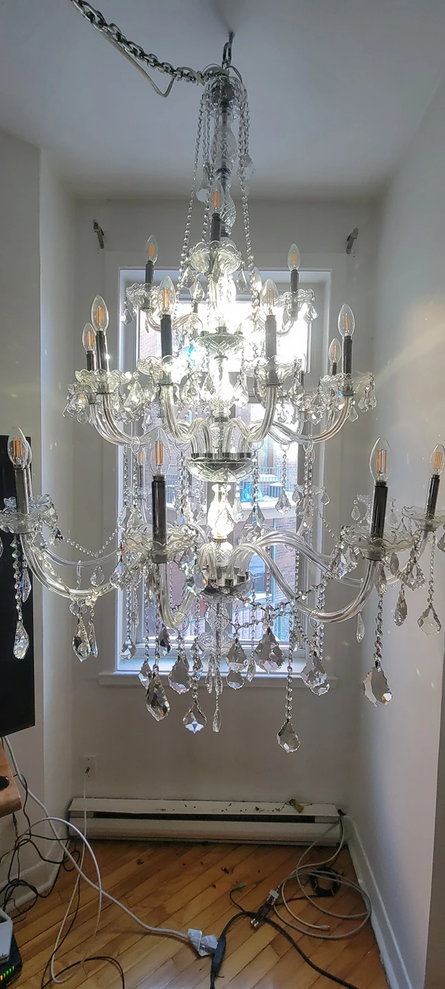 XXL crystal chandelier (adjustable height)