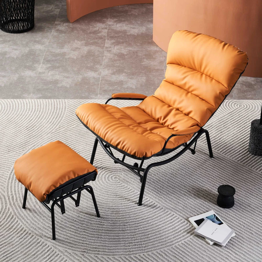 Living Room Accent Chair Rocking Recliner Chair with Ottoman 