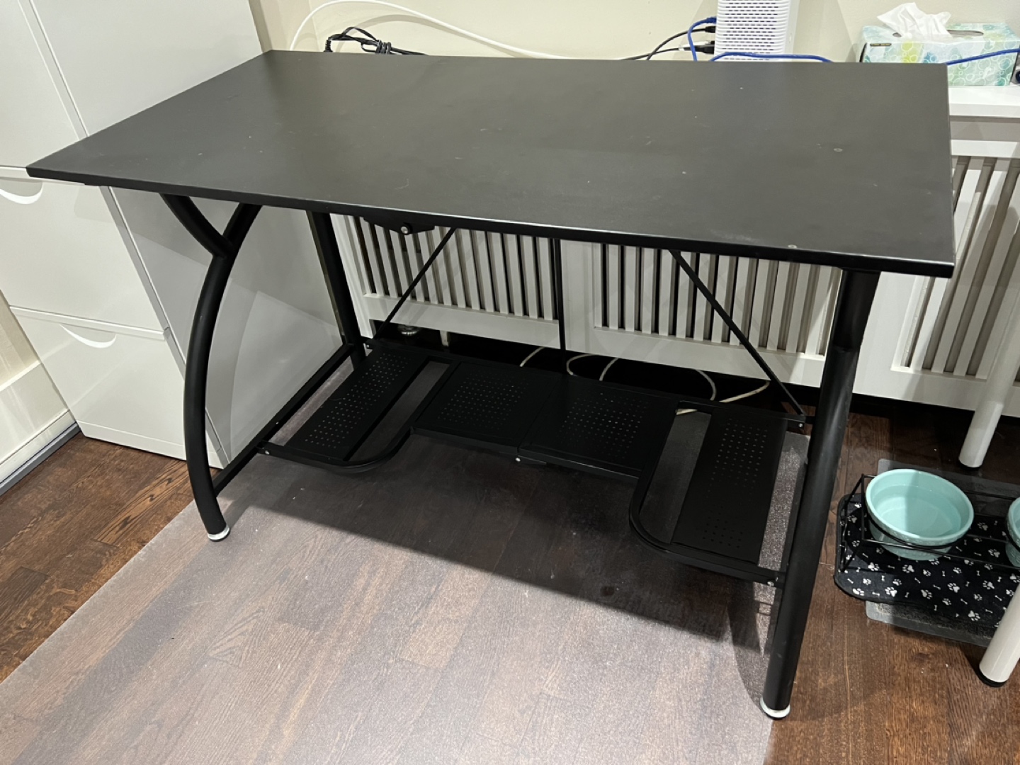 Sturdy black desk with metal frame - photo 2