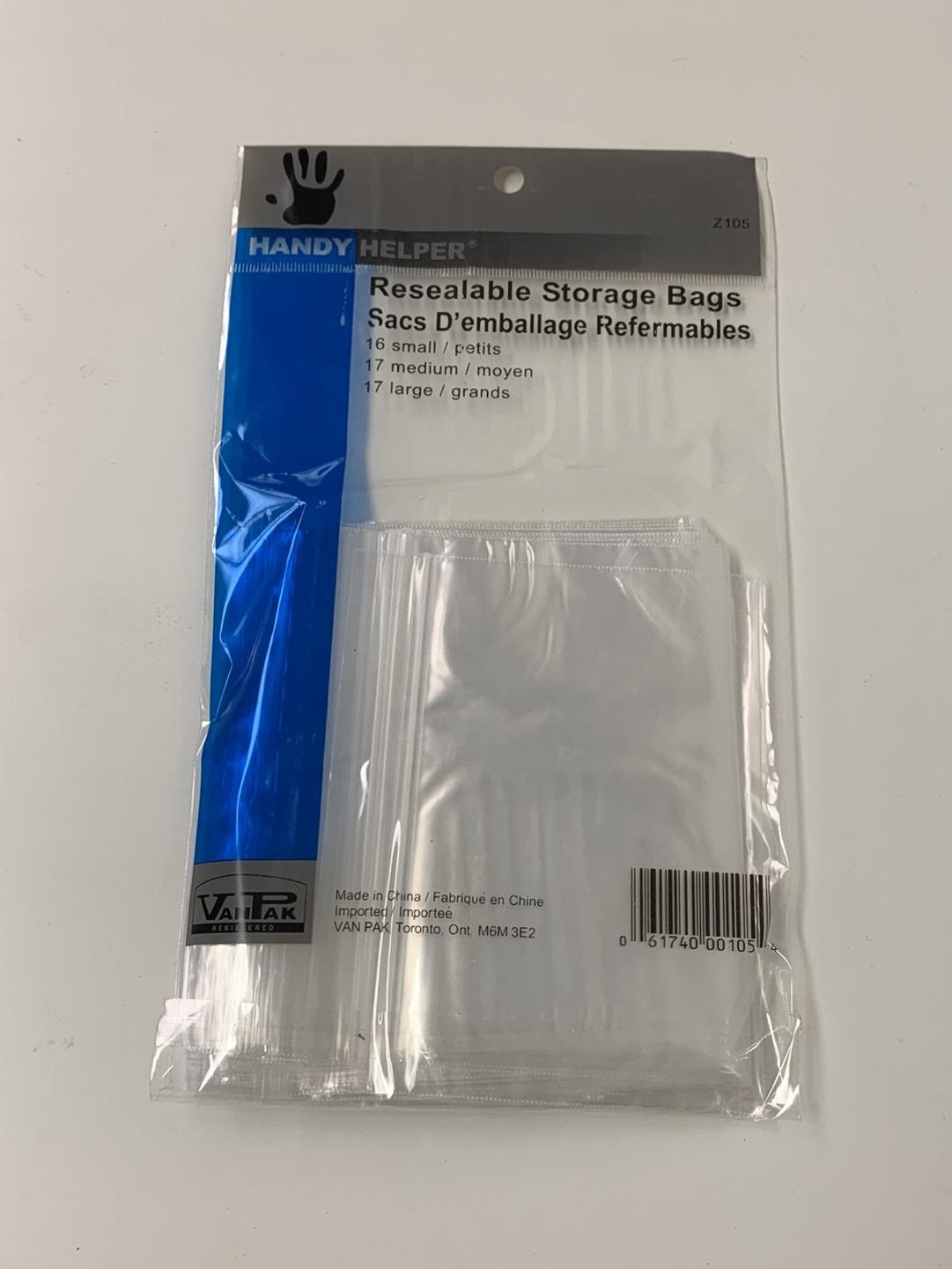 Handy Helper - Resealable Plastic Storage Bags thumbnail