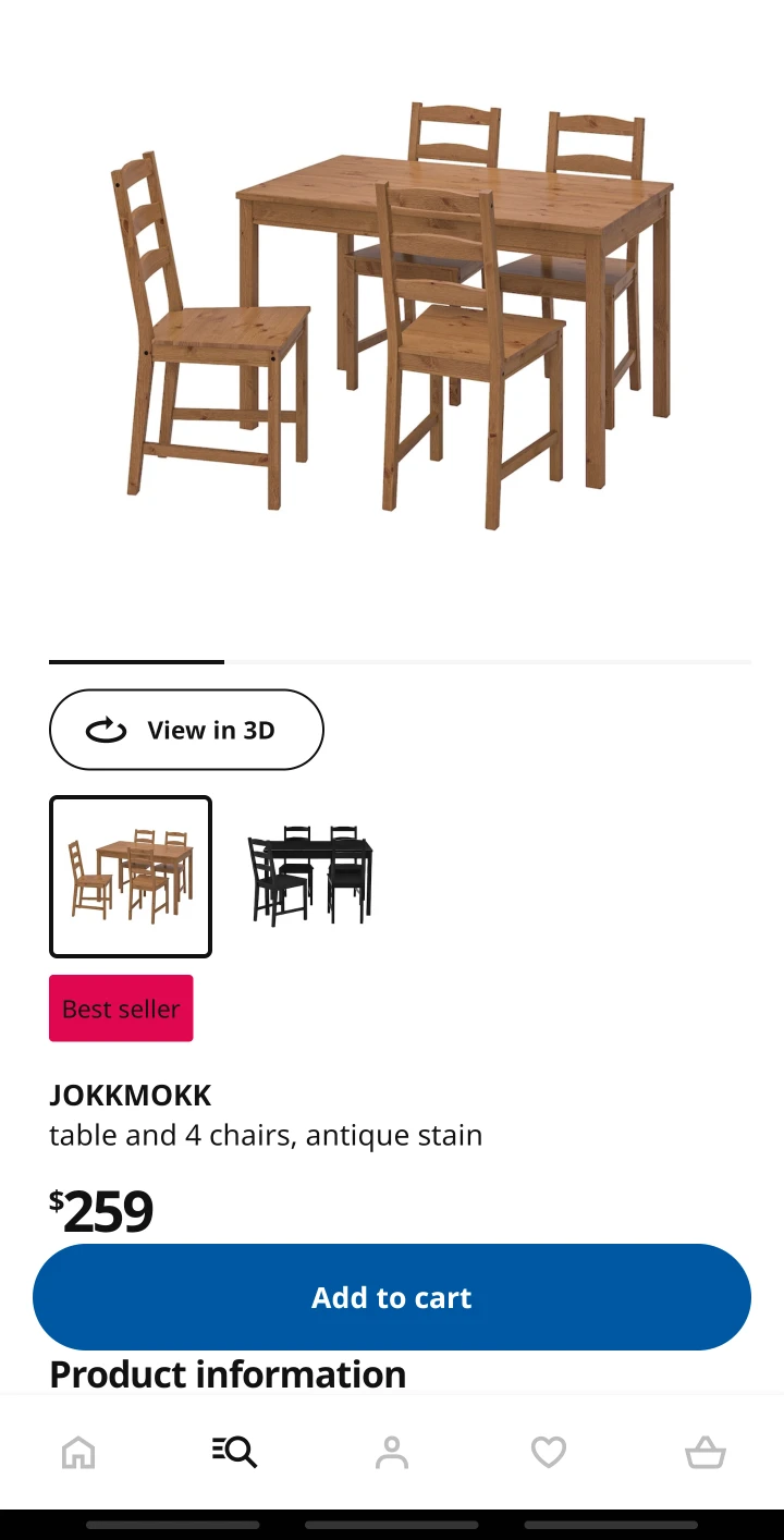 IKEA Table with Chairs (JOKKMOKK) - photo 3