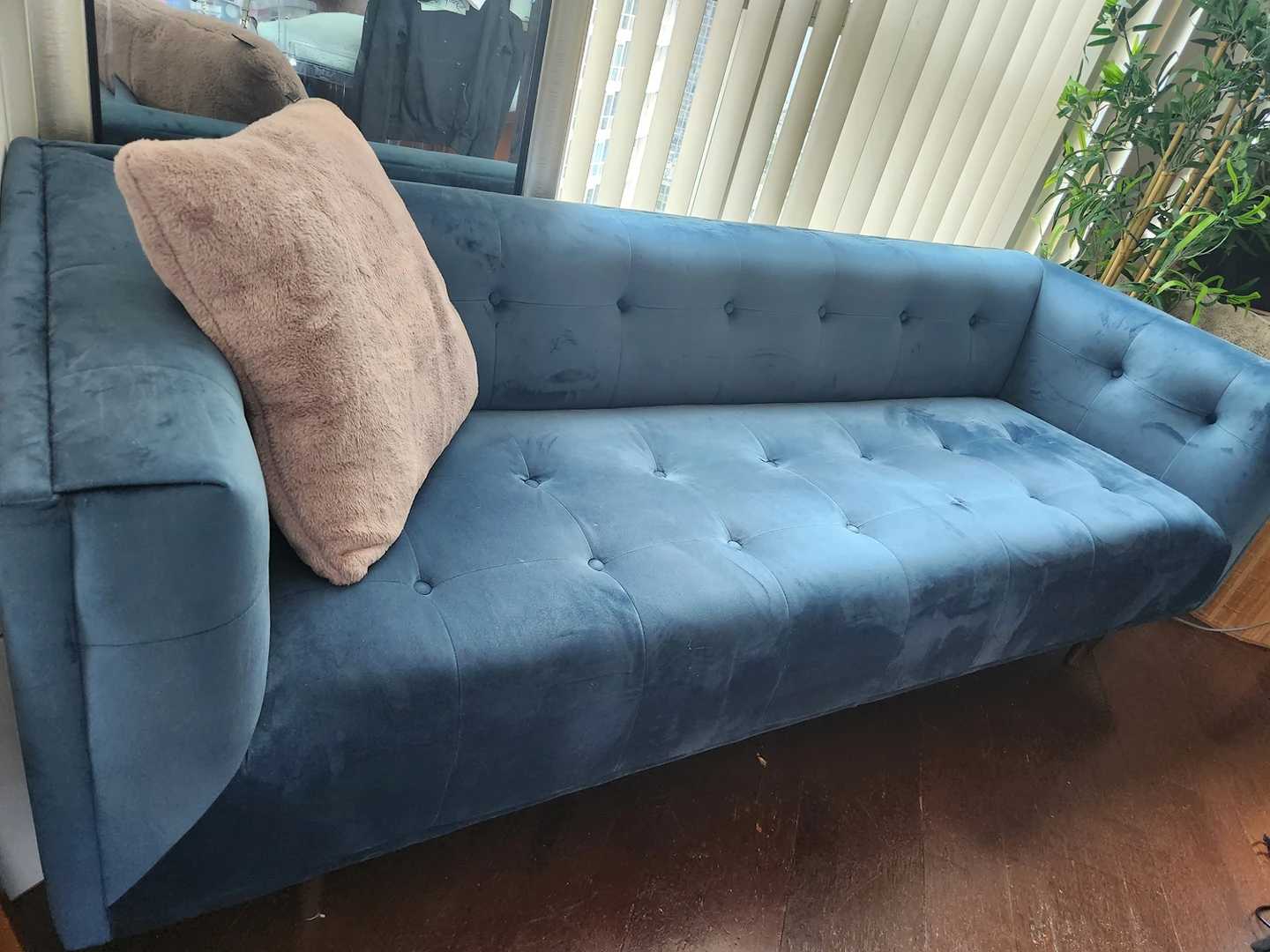 Velvet 3-seater Sofa - photo 2