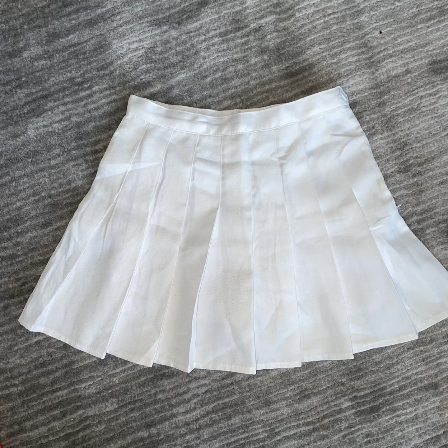White Pleated Tennis Mini Skirt