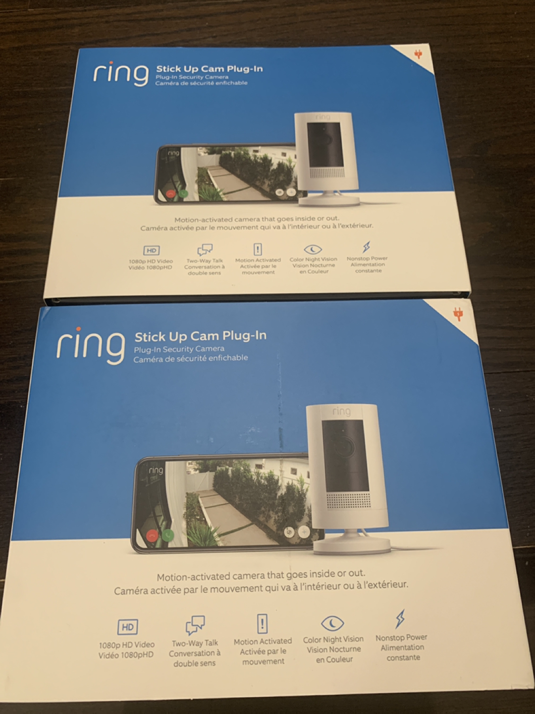 BNIB Ring Stick Up Cam Plug-In outdoor – HD security camera