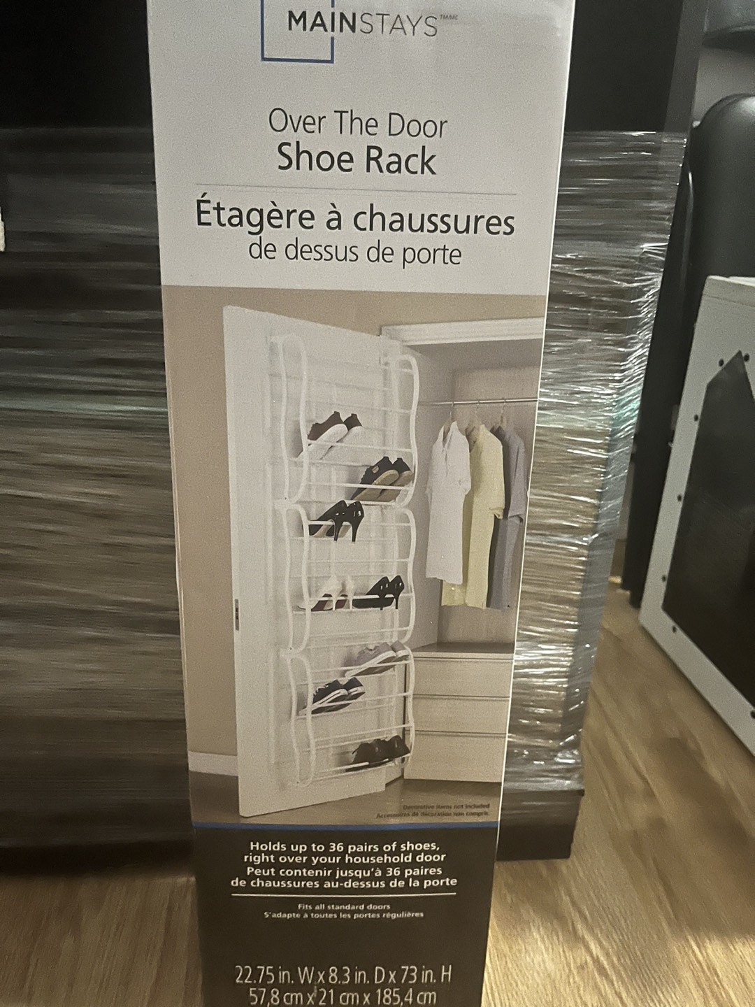 Over the door shoe rack