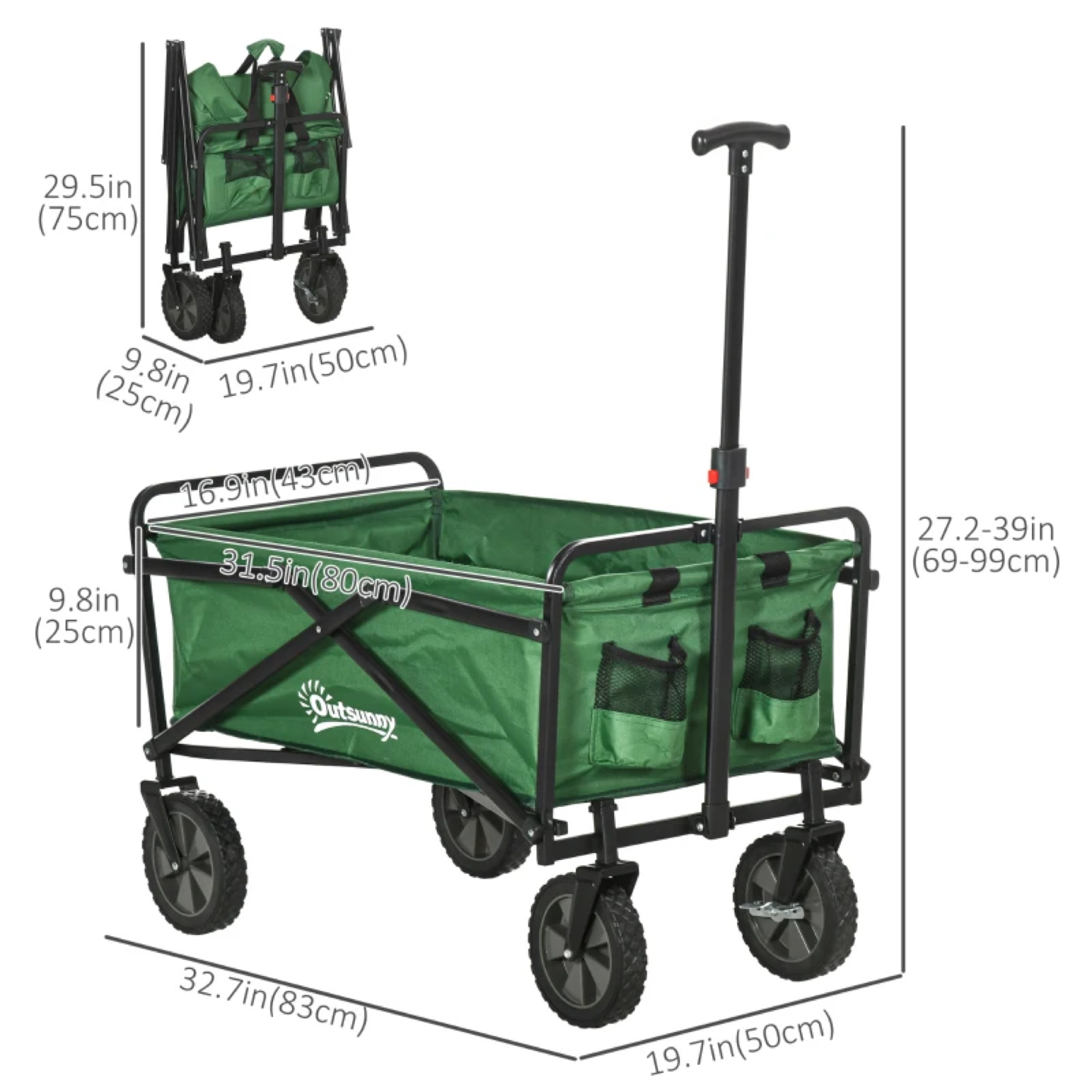 Outsunny Folding Wagon Cart - photo 3